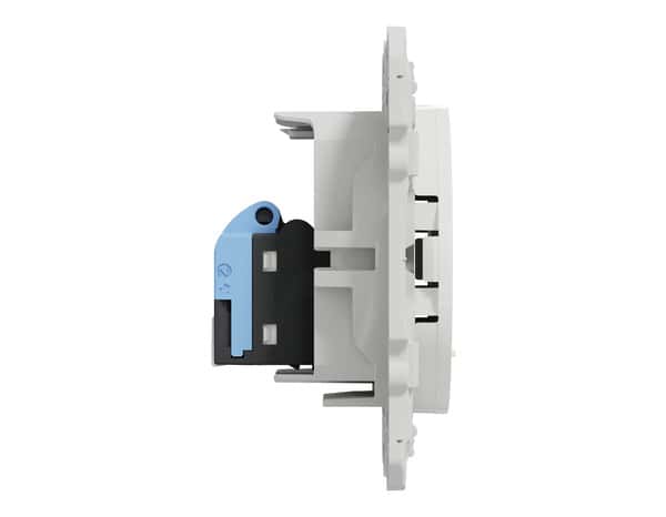 Prise Ethernet RJ45 "Odace" blanc - Compatible grade 2TV - Cat6 blindé - Brico Dépôt