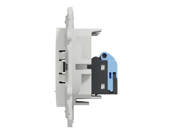 Prise Ethernet RJ45 "Odace" blanc - Compatible grade 2TV - Cat6 blindé - Brico Dépôt