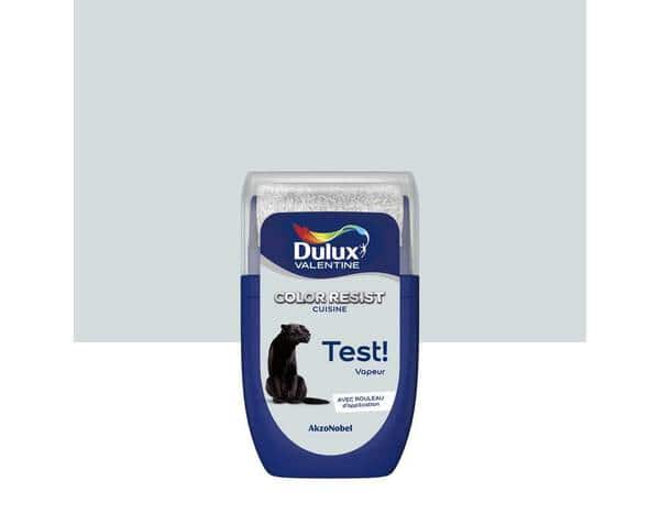 Testeur peinture cuisine Color resist acrylique mat bleu vapeur 30 ml - Dulux Valentine - Brico Dépôt