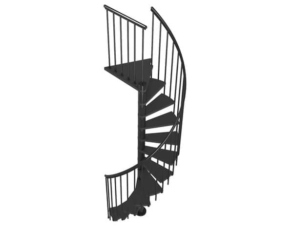 Escalier autoportant hélicoïdal gris anthracite - Brico Dépôt