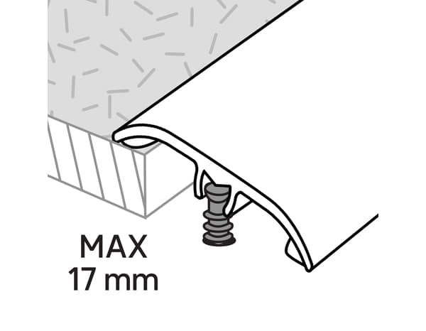 Barre de seuil aluminium doré mat long. 1800 x larg. 37 mm - GoodHome - Brico Dépôt