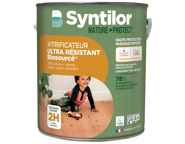 Vitrificateur Ultra Résistant Biosourcé Nature Protect Chêne Satiné 5L - Syntilor - Brico Dépôt