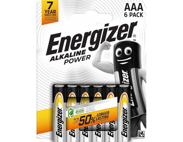 Lot de 6 piles Alcalines Power AAA/LR03 - Energizer - Brico Dépôt