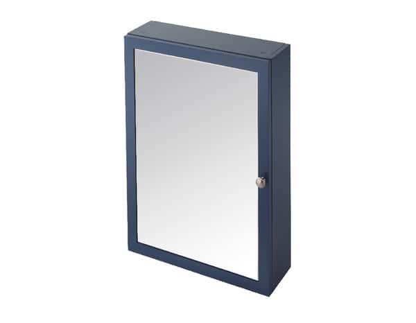 Armoire murale miroir bleu " Perma" L. 50 x H. 70 x P. 15 cm - GoodHome - Brico Dépôt