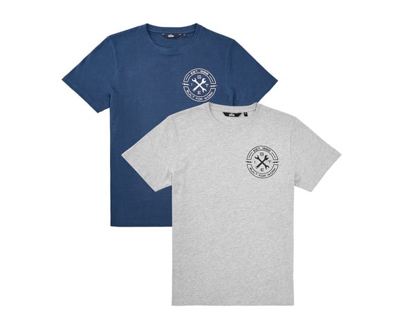 Lot de 2 T-Shirt bleu marine et gris taille M - Site - Brico Dépôt