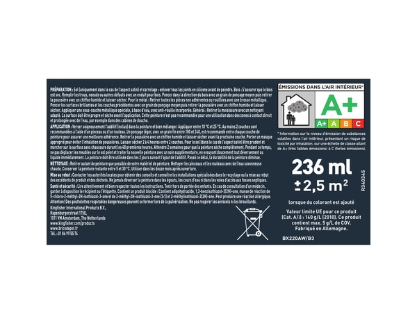 Peinture multi supports Base A Mat 0,23 L - Evalux - Brico Dépôt