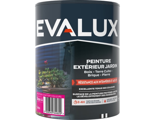 Peinture extérieur jardin Base A Satin 0,23 L - Evalux - Brico Dépôt