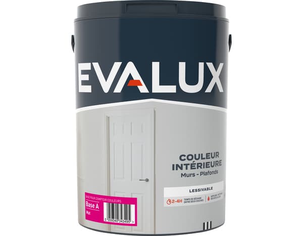 Peinture base A intérieur Mat 5 L - Evalux - Brico Dépôt