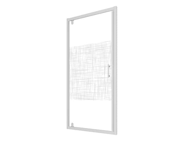 Porte de douche pivotante sérigraphie blanche l. 80 cm x H.190 cm - Brico Dépôt