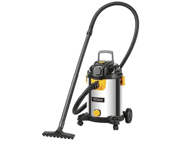 Aspirateur 30 l - 1400 W avec cuve en inox - Titan - Brico Dépôt