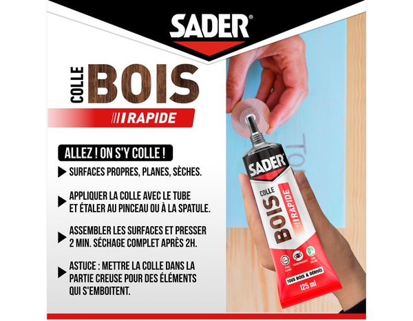 Colle à bois express, à séchage rapide, blanche, 250 g - Brico Dépôt