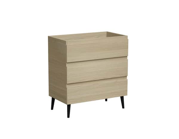 Meuble sous vasque a poser decor scandinave "style" l.80 x h.86 x p.45 cm - Brico Dépôt