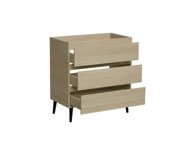 Meuble sous vasque a poser decor scandinave "style" l.80 x h.86 x p.45 cm - Brico Dépôt