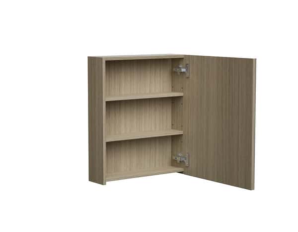 Armoire salle de bain miroir decor bois clair "style" l.50 x h.60 x p.15 cm - Brico Dépôt