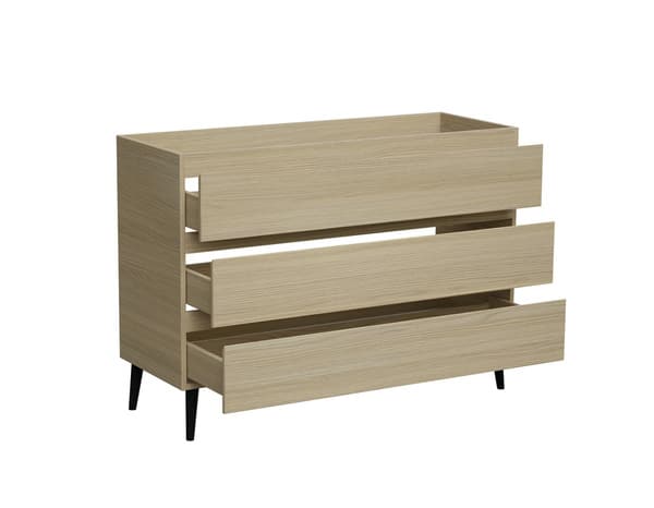 Meuble sous vasque double à poser  decor scandinave "style" l.120 x h.86 x p.45 cm - Brico Dépôt