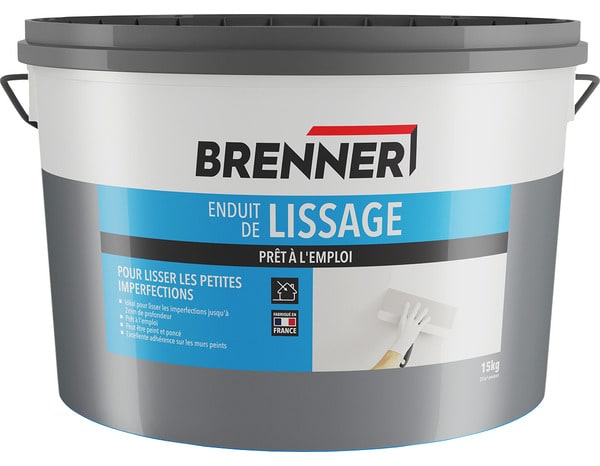 Enduit de lissage en pâte - Pot 15 kg - Brenner - Brico Dépôt