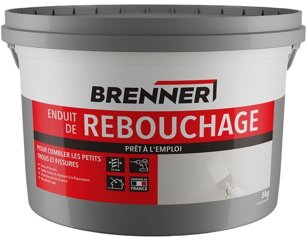 Enduit de rebouchage en pâte - Pot 5 kg - Brenner - Brico Dépôt