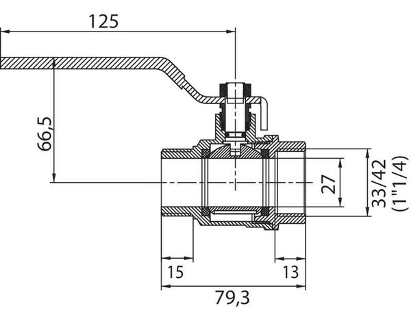 Vanne de remplissage à sphère M/F - 33 x 42 mm - Somatherm - Brico Dépôt