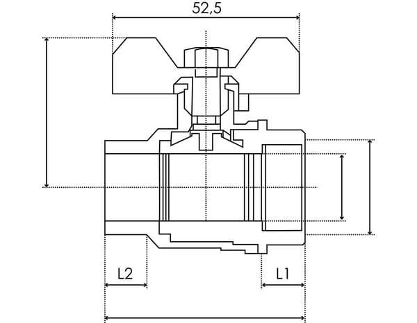 Manette papillon démontable (12x17 à 20x27 mm) pour vanne - Somatherm - Brico Dépôt