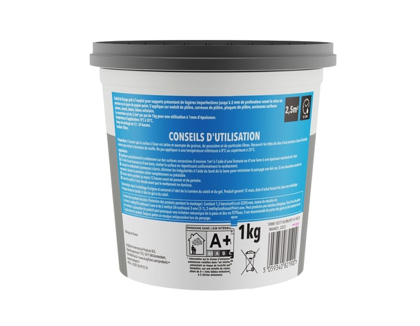 Enduit de lissage en pâte - Pot 1 kg - Brenner - Brico Dépôt