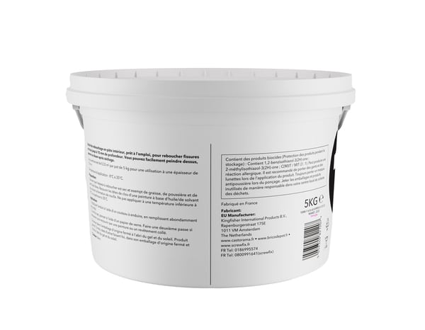 Enduit de rebouchage en pâte - Pot 5 kg - Brico Dépôt