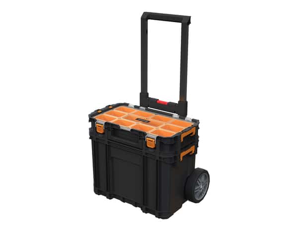 Trolley + organiseur métal et plastique 35 kg - H. 59 x L.56,5 x l. 56,5 cm - Brico Dépôt