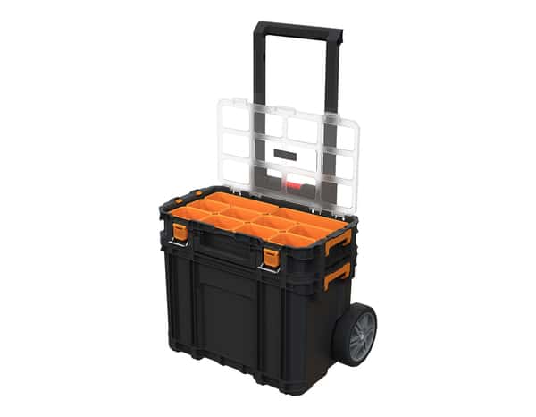 Trolley + organiseur métal et plastique 35 kg - H. 59 x L.56,5 x l. 56,5 cm - Brico Dépôt