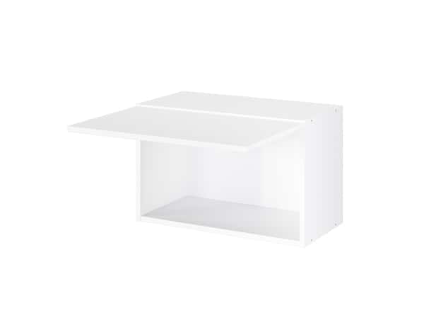 Meuble sur-hotte 1 porte "Pragma" - Blanc - L. 60 x H. 38 x P. 32 cm - Brico Dépôt