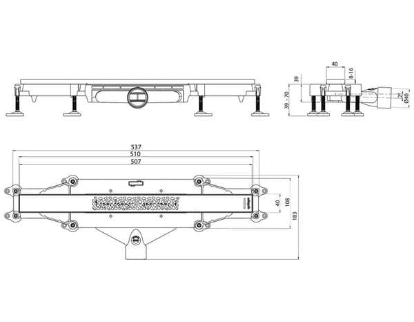 Caniveau à maçonner extra plat "SO’LINE L500" - 537 cm - Wirquin - Brico Dépôt