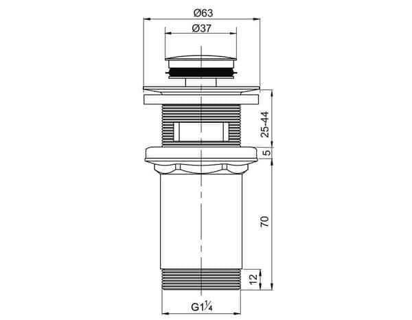 Bonde de lavabo en laiton Quick clac rentrant - Diam. 32 mm - Wirquin - Brico Dépôt