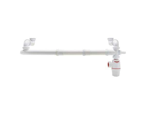 Ensemble siphon "NEO AIR" pour 2 vasques - Diam. 32 mm - Wirquin - Brico Dépôt