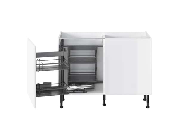 Rangement coulissant GAUCHE 4 paniers pour meuble bas d'angle 100cm - GoodHome - Brico Dépôt