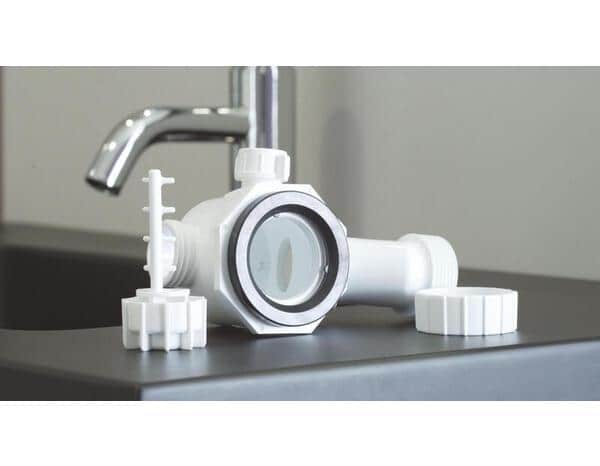 Siphon de lavabo malin gain de place anti-odeur - Ø 32 mm - Somatherm - Brico Dépôt