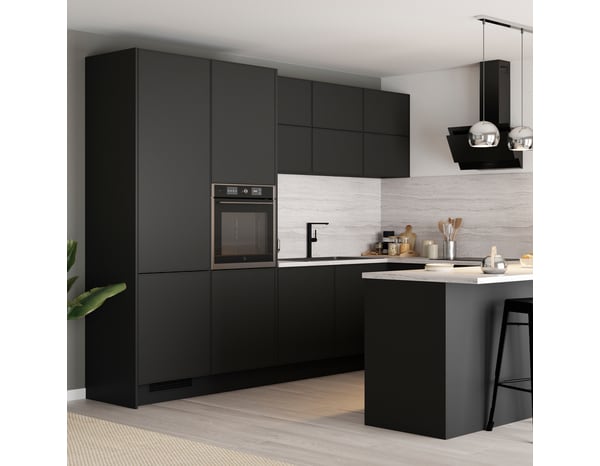 Façade 1 porte L 30 x H 72 Pasilla noir - GoodHome - Brico Dépôt