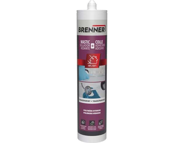 Mastic colle polymère transparent intérieur/extérieur - cartouche 290 ML - Brenner - Brico Dépôt