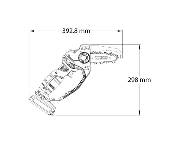 Tronçonneuse à main 15 cm avec batterie 18V - Titan - Brico Dépôt