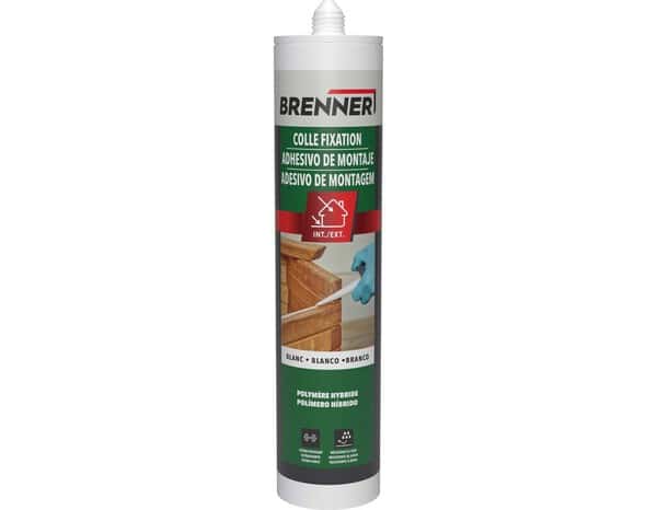 Colle de fixation polymère blanche intérieur/extérieur - cartouche 290 ML - Brenner - Brico Dépôt