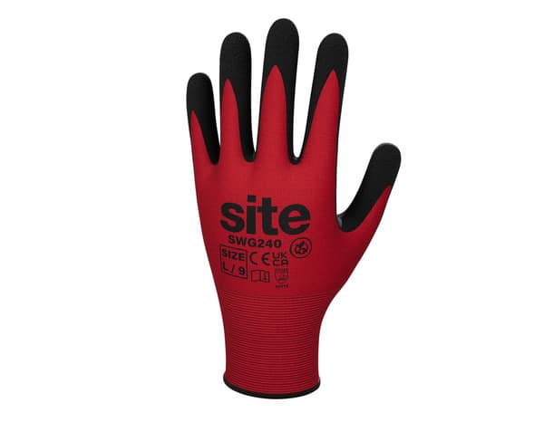 Gants en nitrile tous travaux T10 rouges et noirs - Site - Brico Dépôt