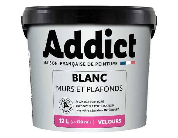 Peinture mur et plafond blanc velours - 12L - Brico Dépôt