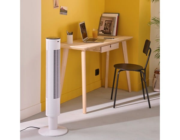 Ventilateur tour "Sarika" blanc 45W - l. 28cm x H. 91,1 cm - Bodner - Brico Dépôt