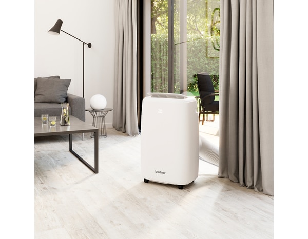 Climatiseur mobile "Kuban" blanc, 12000 BTU - H. 71,5 x l. 44 x P. 33,5 cm - Bodner - Brico Dépôt