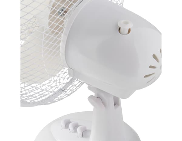 Ventilateur de table blanc 30W - l. 28 x H. 38 cm - Brico Dépôt