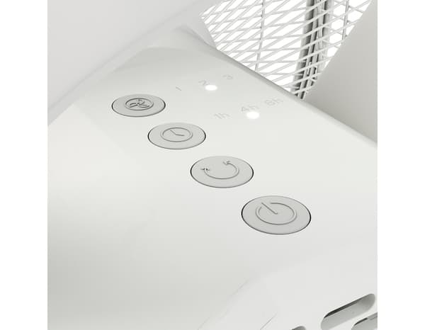 Ventilateur sur pied blanc 45W - l. 41,5cm x P. 36,5 cm - Bodner - Brico Dépôt