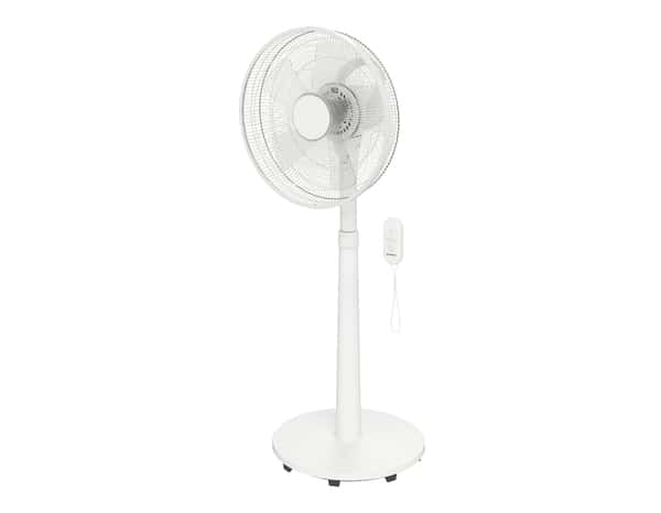 Ventilateur sur pied blanc 45W - l. 41,5cm x P. 36,5 cm - Bodner - Brico Dépôt