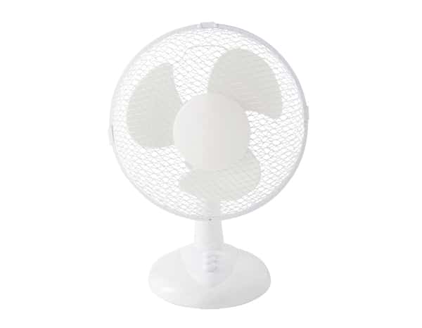 Ventilateur de table blanc 30W - l. 28 x H. 38 cm - Brico Dépôt