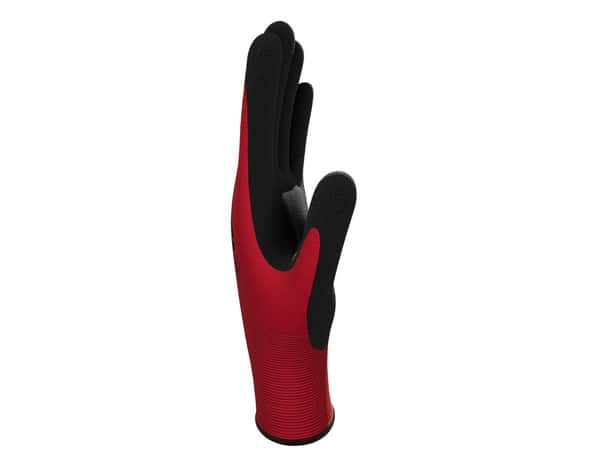 Gants en nitrile tous travaux T9 rouges et noirs - Site - Brico Dépôt