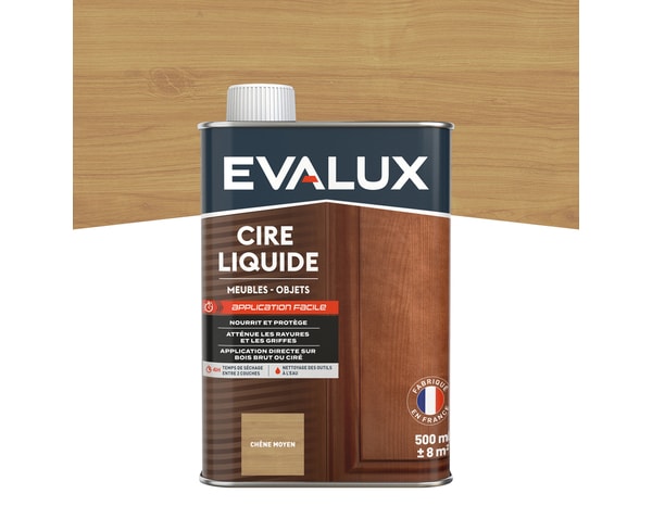 Cire liquide chêne moyen 0,5L - Evalux - Brico Dépôt