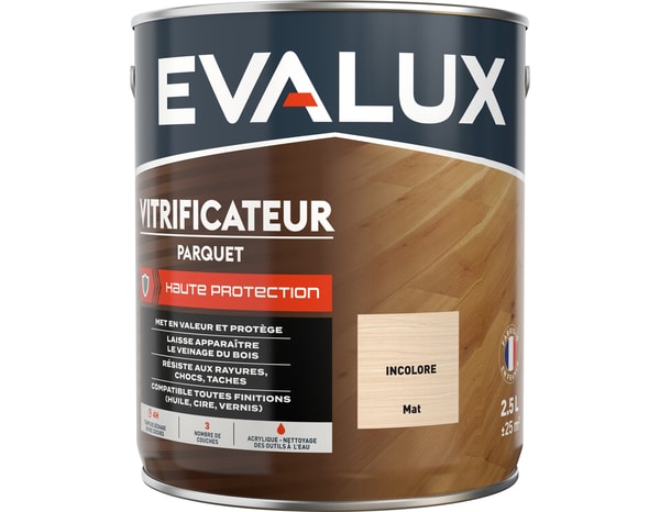 Vitrificateur incolore - 2,5 L mat - Evalux - Brico Dépôt