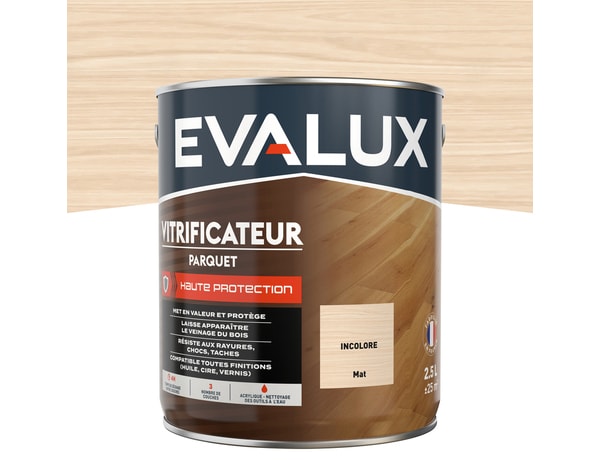 Vitrificateur incolore - 2,5 L mat - Evalux - Brico Dépôt