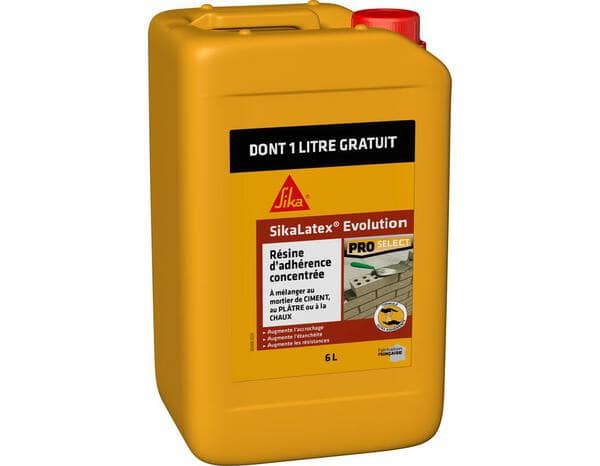 Résine d'adhérence SikaLatex Evolution 5L + 1L gratuit - Sika - Brico Dépôt